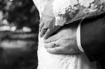 skphie wedding rings ceremony black and white hands symbol union macro rings lace