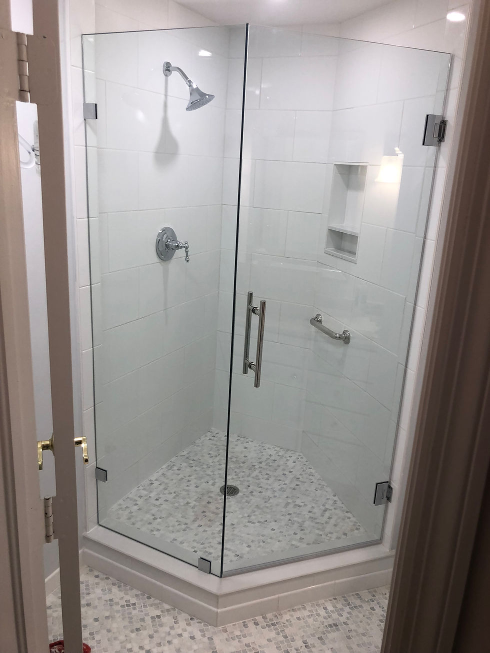 Frameless Door And Panel With Glass Clamps