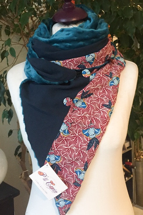 Etole/Echarpe Bleue & Bordeaux