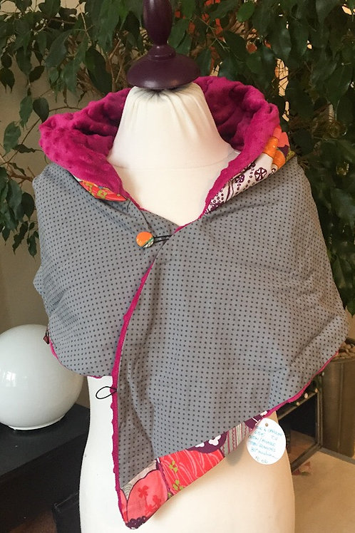 Etole Capuche Rose & Grise