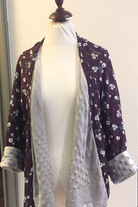 Veste 4en1 Violine & grise