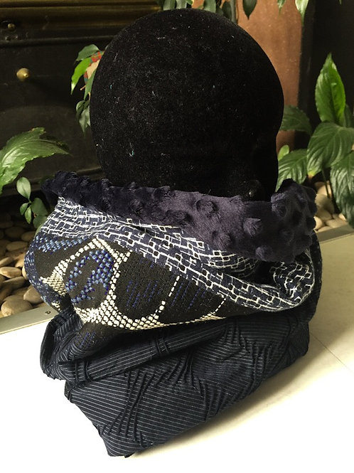 Col Capuche Bleu marine