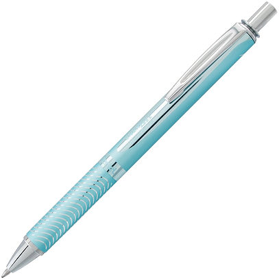 Energel Alloy Retactable Liquid Gel Pen 0.7mm Black Ink Aquamarine Barrel
