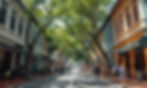Illustration of an active shophouse district