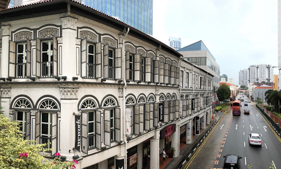 Row of shophouses PropNex Shophouse Elites.