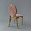 Thumbnail: CHAISE MEDAILLON LOUISA OR - ASSISE ROSE POUDRE