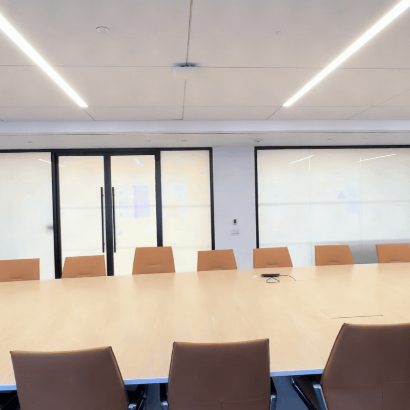 Conference Room with Switchable Privacy Film