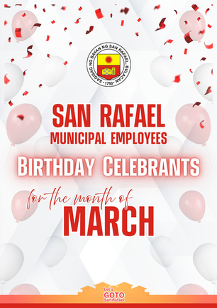 Maligayang Kaarawan sa Lahat ng mga Kawani ng San Rafael na Isinilang ngayong Marso!