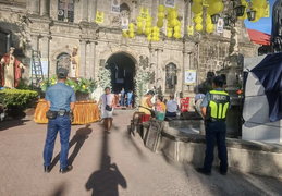 Angat PNP, Nagsagawa ng Police Visibility sa Sta. Monica Parish
