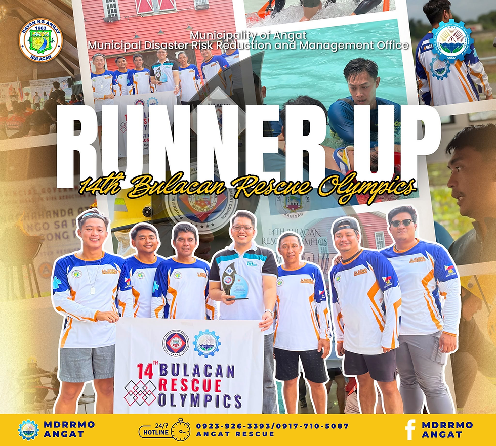 Angat Rescue Team Kasama ang CSJDM at Norzagaray, Nagkamit ng Runner-Up sa 14th Bulacan Rescue Olympics