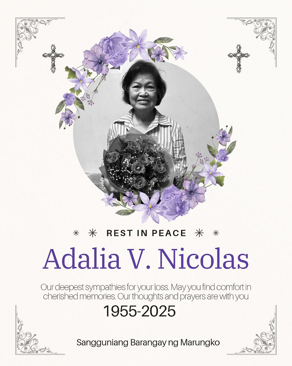 SB Marungku, Nakikiramay sa Pamilya ni Gng. Adalia V. Nicolas