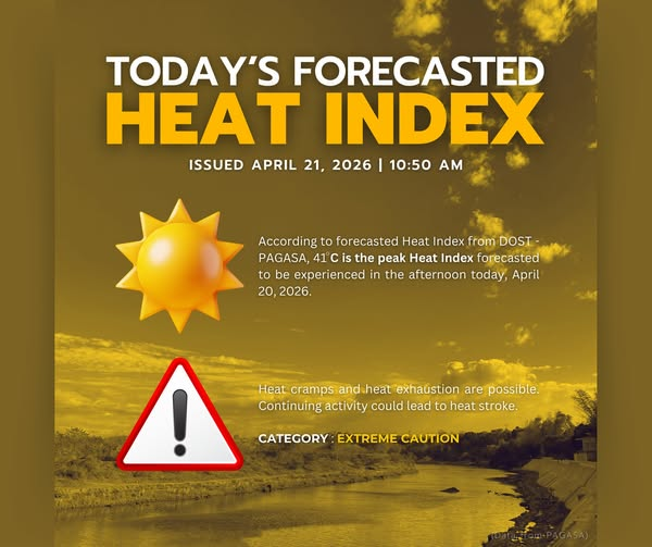 Bayan ng Angat, Nasa ‘Extreme Caution’ Dahil sa 41°C Heat Index; MDRRMO, Nagbabala Laban sa Heat Stroke