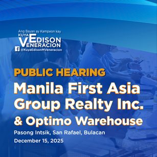 Sangguniang Bayan, Nagsagawa ng Public Hearing para sa mga Bagong Warehouse