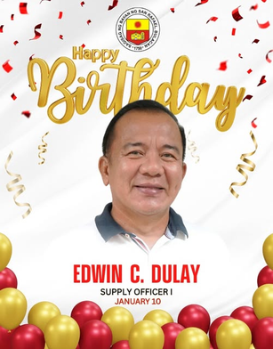 LGU San Rafael, Nagpaabot ng Pagbati sa Kaarawan ni Supply Officer Edwin Dulay