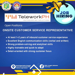 TeleworkPH, Nagbukas ng Maraming Posisyon para sa mga Jobseekers; PESO Angat, Nakaalalay sa Aplikasyon