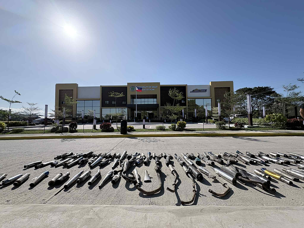 114 Modified Mufflers, Winasak ng Pulisya at Pamahalaang Bayan ng Angat sa Brgy. San Roque