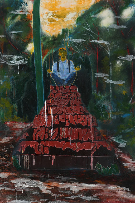 webA modernboy with heritage.116.7x91cm.Mixed media.2021.jpg