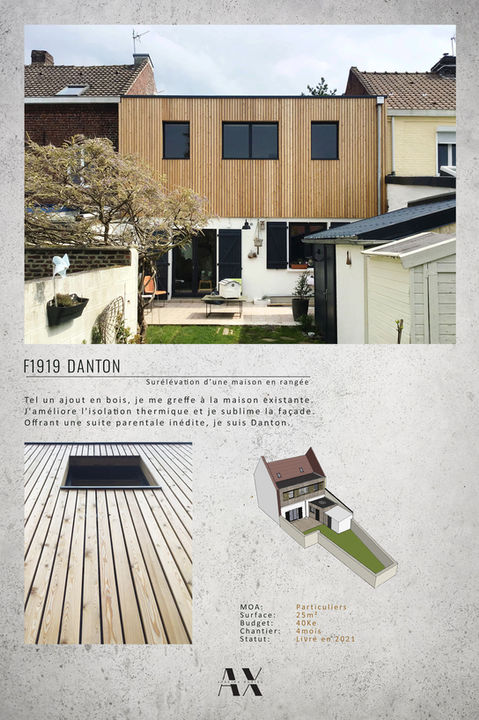 surélévation en bois, bardage bois