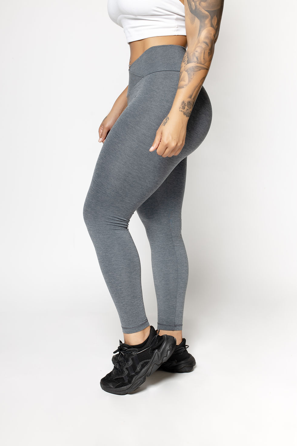 Thumbnail: Grey Love High Waisted Leggings