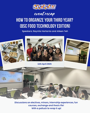 SEASAW Potluck 3 + Workshop “How to organize your 3rd year at Wageningen University and Research?"