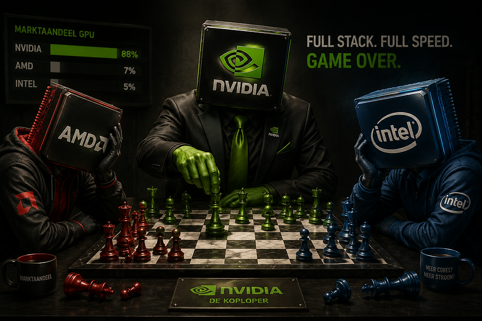 Heeft Nvidia zojuist Intel en AMD schaakmat gezet? Nieuwe AI-zet zorgt voor enorme onrust op Wall Street