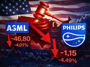 AEX onder druk door Amerikaans tariefnieuws, ASML en Philips trekken index omlaag
