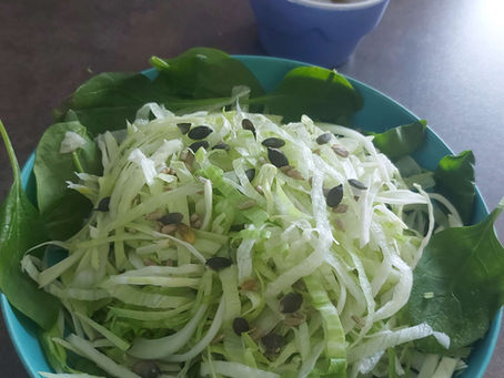 Entrée de crudités vertes...detox!