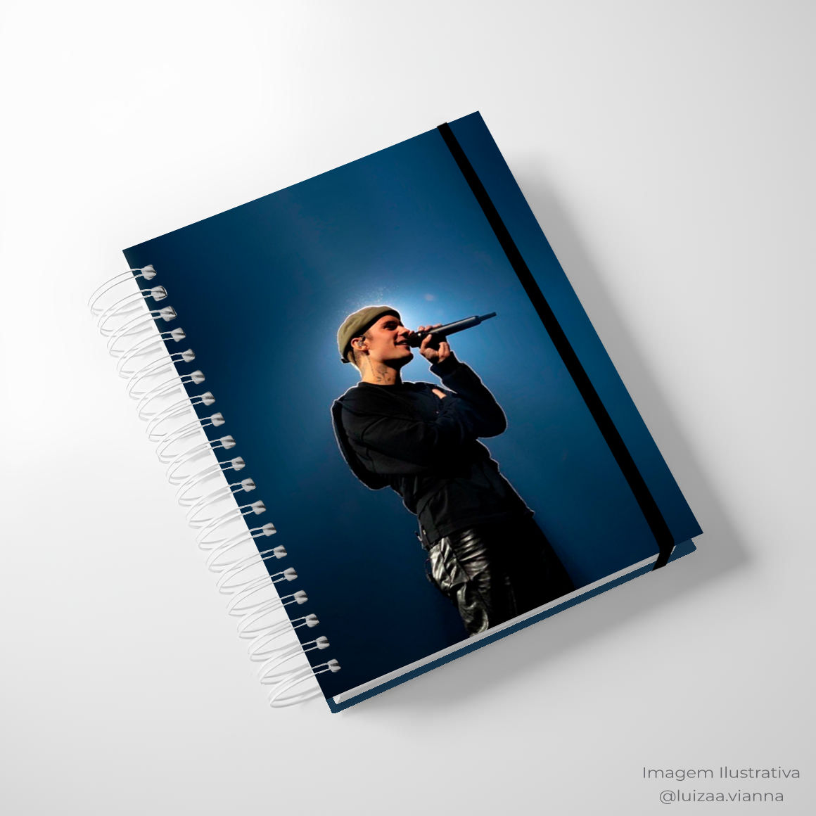 Justin Bieber Fundo Azul