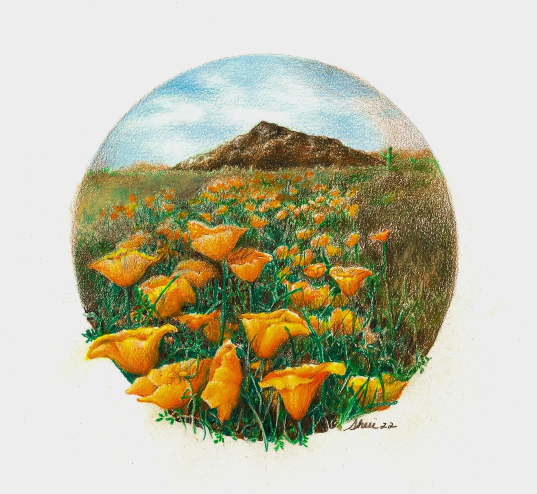 "Earth Laughs in Flowers" Golden - Prints