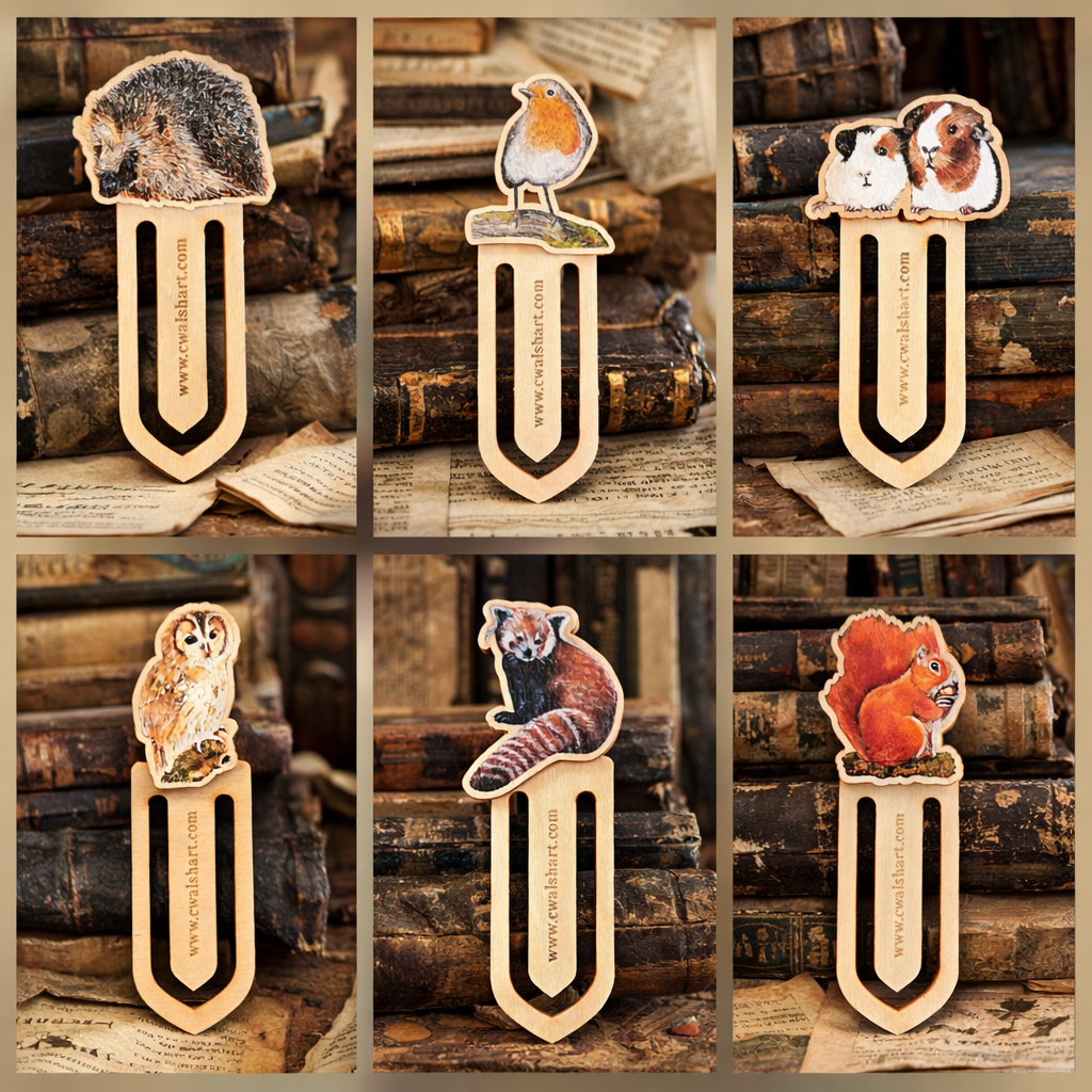 Wildlife wooden bookmark (printed)