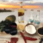 Imperfect Spirits Tropical Chilli Gin Gift Box with bottle, premium tonic, botanicals, and cocktail garnishes