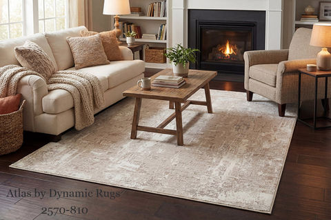 Atlas Collection area rug with modern earthy tones and timeless transitional appeal