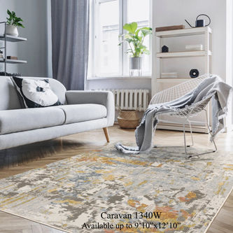 Modern area rug from the Caravan Collection with contemporary designs, textured details, and versatile colors for today's interiors.