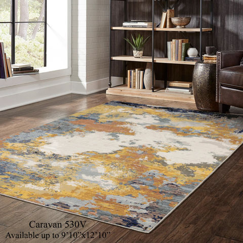 Modern area rug from the Caravan Collection with contemporary designs, textured details, and versatile colors for today's interiors.