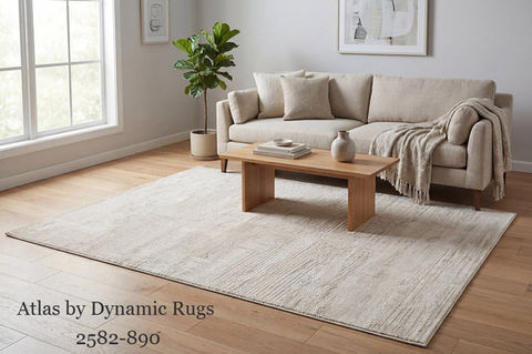 Atlas Collection area rug with modern earthy tones and timeless transitional appeal