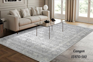 Soft textured Canyon Collection rug in versatile cream and beige tones