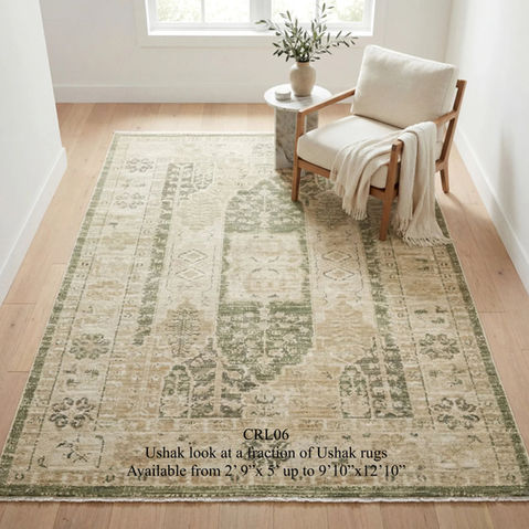 The Caroline Collection features trendy transitional area rugs with a soft hand-loomed look and stylish cut-and-loop texture.