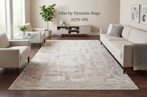 Atlas Collection area rug with modern earthy tones and timeless transitional appeal