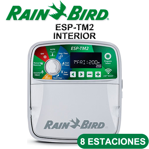 PROGRAMADOR RIEGO RAIN BIRD TM2 8 ESTACIONES | APTO WIFI