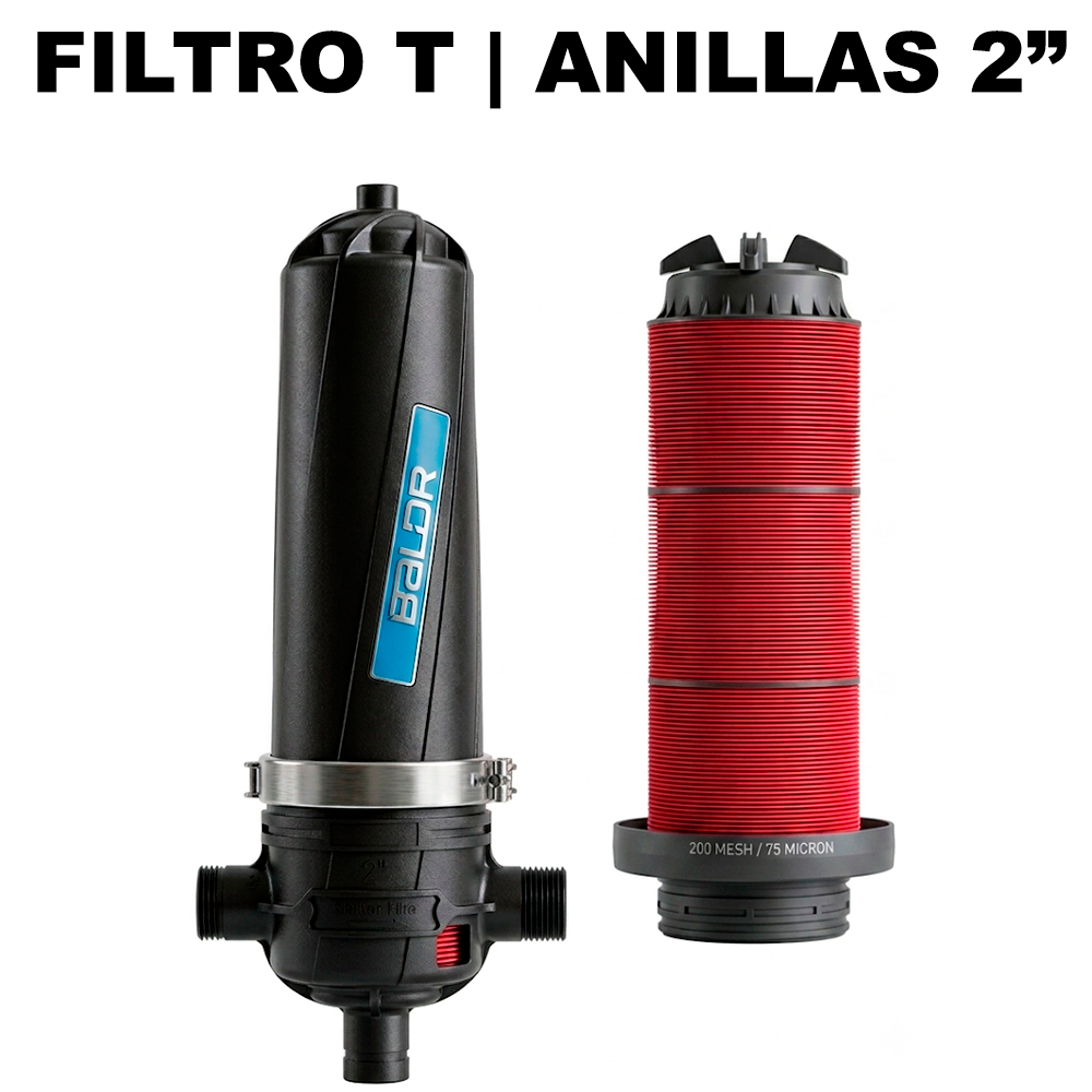 FILTRO DE ANILLAS 2 PUL TIPO T | CORTO | 35 M3/HORA