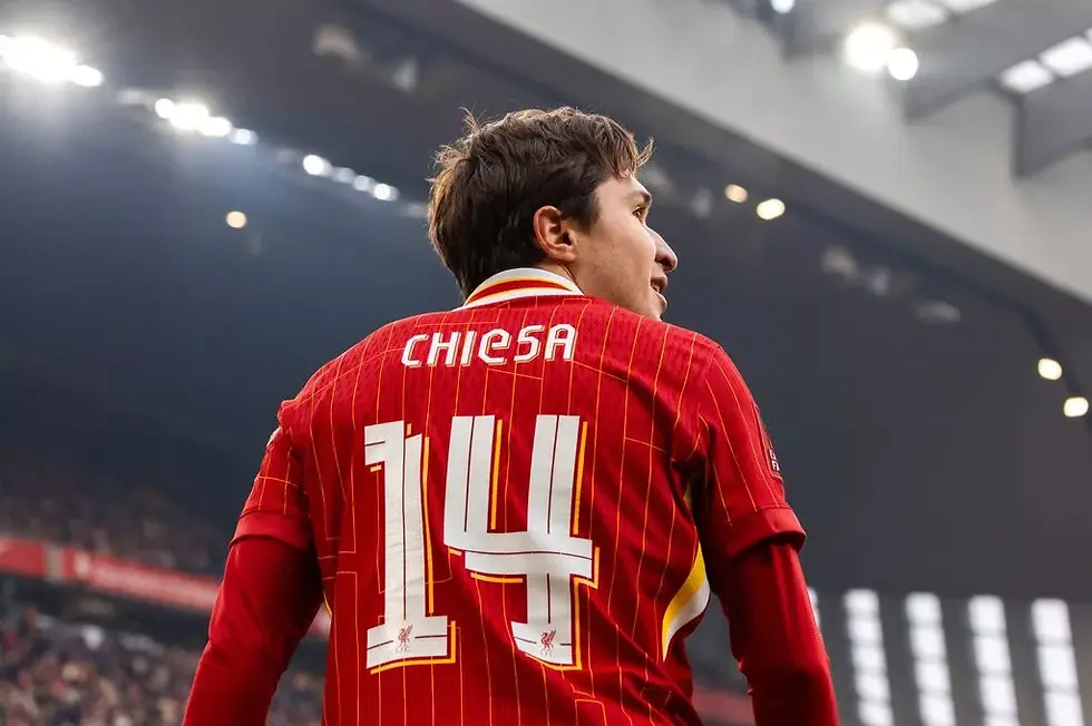 Chiesa during the FA cup v Accrington Stanley 