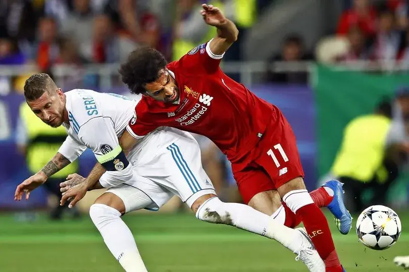 Sergio Ramos's foul put Mohamed Salah out of the Champions League final in 2018