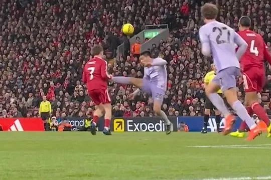 Diego Gomez was controversially only shown a yellow card