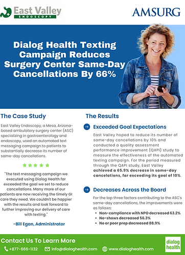 Dialog Health | Case Study: 66% Reduction in Same-Day Cancellations