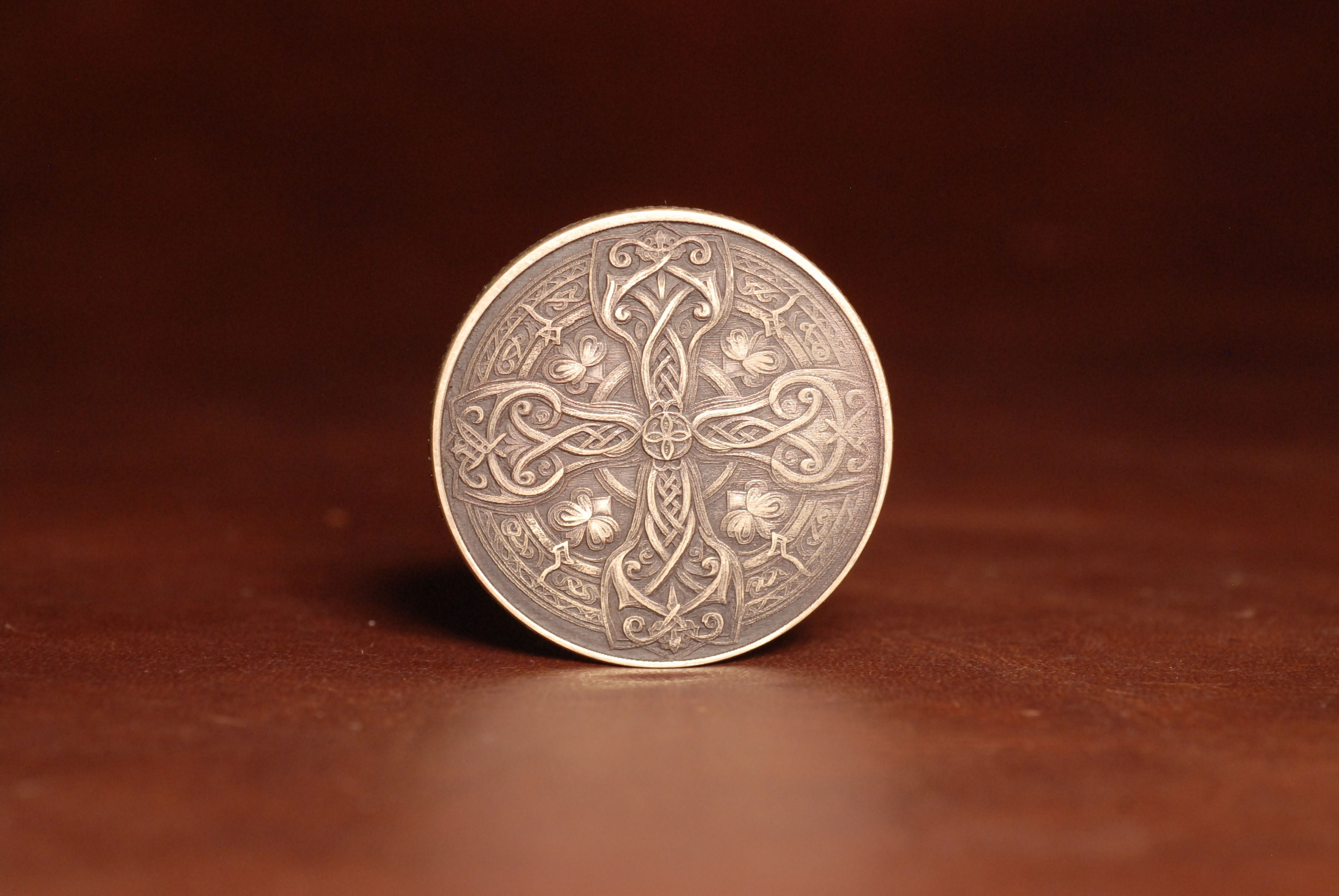 Dragon / Celtic Cross Challenge Coin