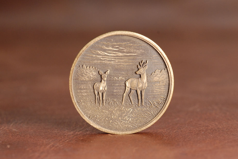Thumbnail: Roe Buck / Deer Landscape Challenge Coin