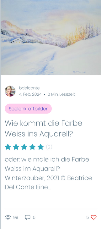Blogartikel Bild Farbe Weiss Winterlandschaft