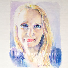 Frauenportrait freestyle Aquarell