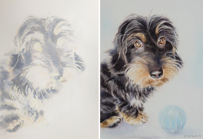 Schritt-für-Schritt-Anleitung: Aquarell Tierportrait entstehtild