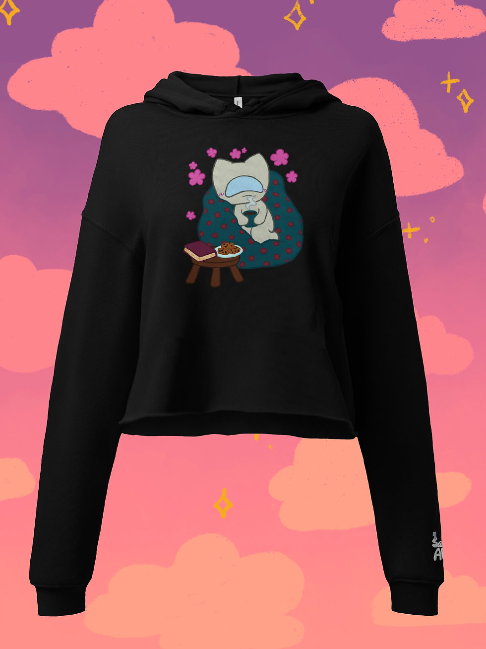 Thumbnail: Mylo "Cozy Bookworm" Crop Hoodie